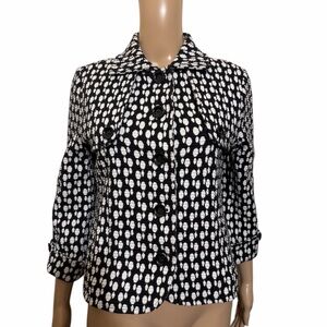 Charter Club Black and White Button Down jacket